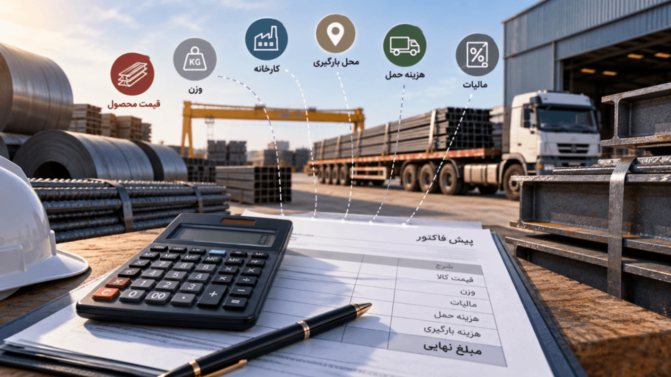 هزینه نهایی خرید فولاد چگونه محاسبه میشود؟ | قیمت، وزن و حمل